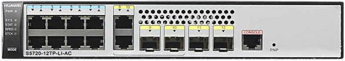 Huawei S5720-12TP-LI-AC - Switch - Verwaltet - 8 X 10/100/1000 + 2 X Kombi-Gigabit-SFP + 2 X Gigabit SFP - Desktop