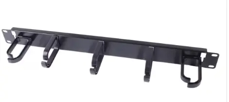 Passe-câble anneau 1U 40*50mm Noir Plastique